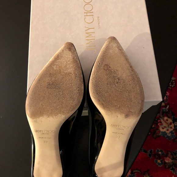 Jimmy Choo Romy 85 Black Patent Pump - Picture 6 of 7